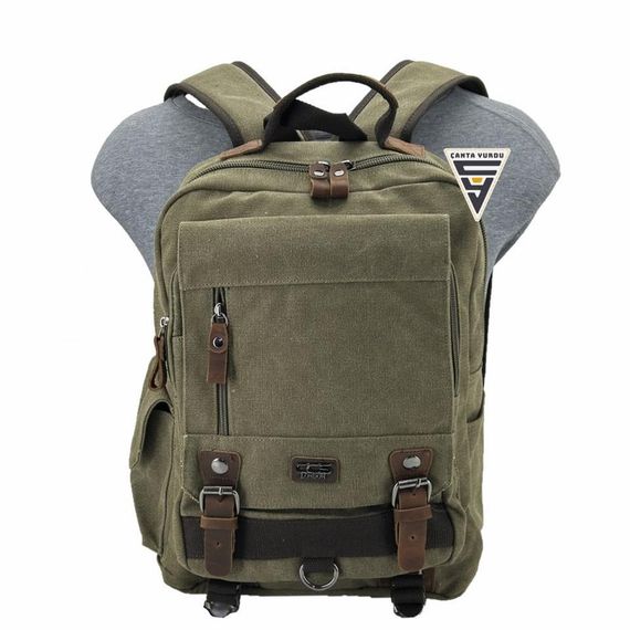 Ççs London 51565 Kanvas Sırt Çantası Haki - photo 1