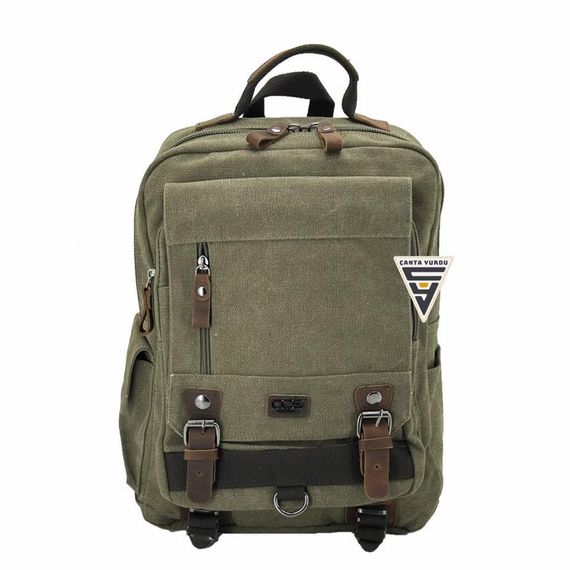 Ççs London 51565 Kanvas Sırt Çantası Haki - photo 2