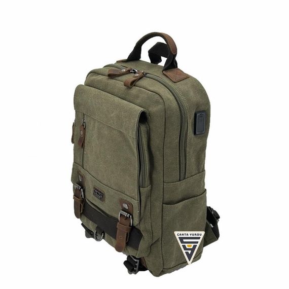 Ççs London 51565 Kanvas Sırt Çantası Haki - photo 5