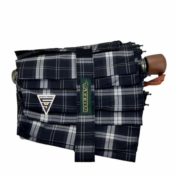 April A238L Otomatik Special Ekose B10 Şemsiye Siyah - фото 2