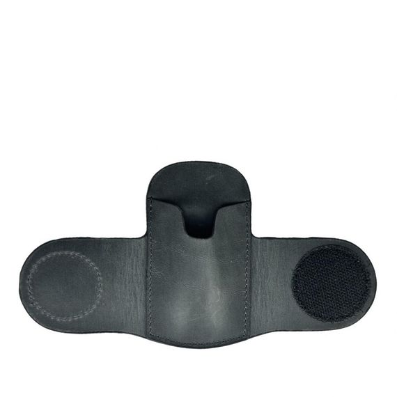 Організатор для стетоскопа з натуральної шкіри сірої, легкий, із залізним затискачем, зменшує навантаження на шию, підходить для лікарів та медсестер - фото 1