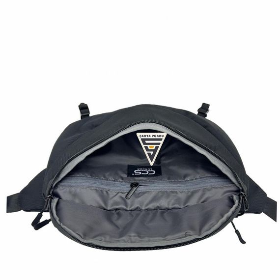 ÇÇS London 31412 Double Compartment XL Waist Bag Black - photo 2