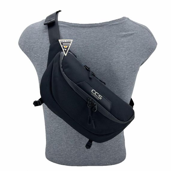 ÇÇS London 31412 Double Compartment XL Waist Bag Black - photo 4