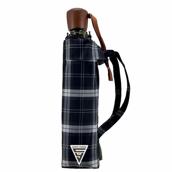 April A238L Otomatik Special Ekose B10 Şemsiye Siyah - фото 5