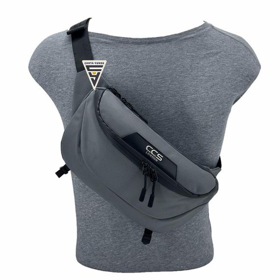 ÇÇS London 31412 Double Compartment XL Waist Bag Gray - photo 5