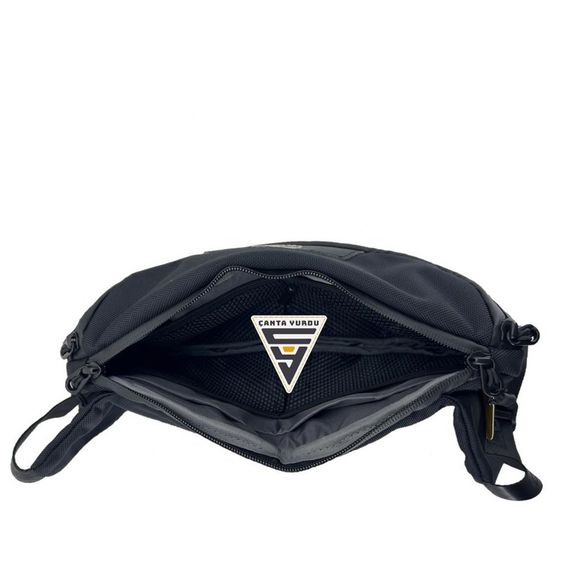 ÇÇS London 31412 Double Compartment XL Waist Bag Black - photo 3
