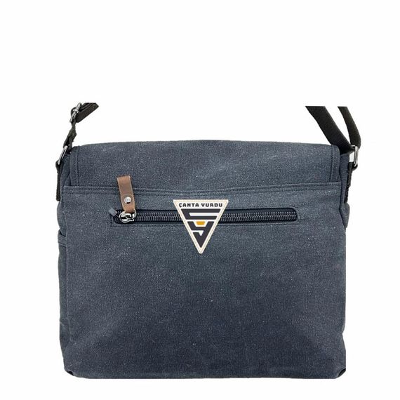 Ççs London 31472 Canvas Messenger Bag Briefcase Black - photo 2