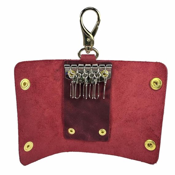 Hakiki Deri Kadın Anahtarlık Crazy Kırmızı - photo 4