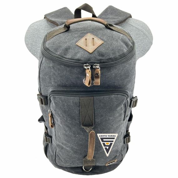 Ççs London 51566 Kanvas Spor Sırt Çantası Siyah - fotoğraf 5