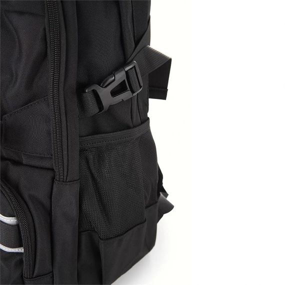 Рюкзак для школи Young 51541 чорний, 2 основні відділення, 5 кишень, регульовані ремені, матеріал: поліестер, розміри: 30x45x15 см - фото 5