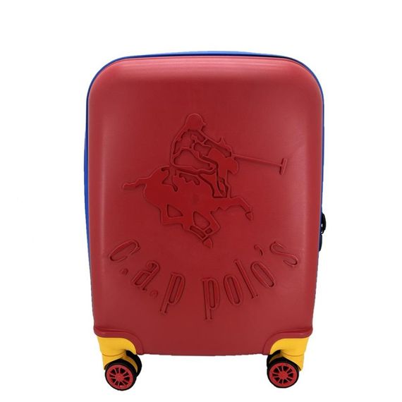 Кишеняйи чемодан Cap Polo из полипропилена малый красный, 35x58x23 см, 4 поворотных колеса, регулируемая ручка, функциональная внутренняя часть - фото 4