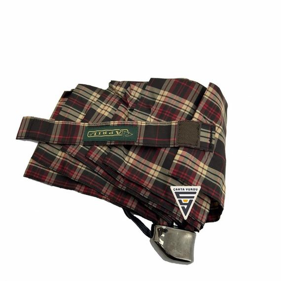 Жіночий мікро міні парасолька April A-236l A4, водонепроникний мікрофібра, компактна для сумки, червоного кольору - фото 1