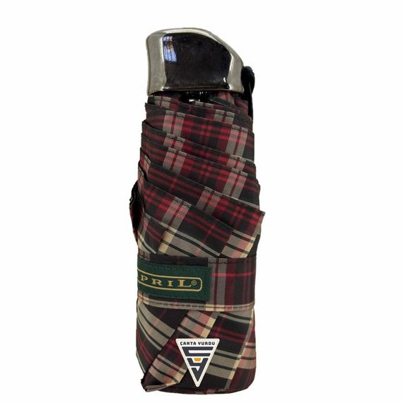 Жіночий мікро міні парасолька April A-236l A4, водонепроникний мікрофібра, компактна для сумки, червоного кольору - фото 3