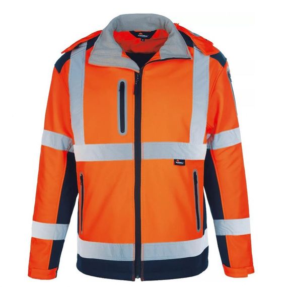 Softshell Reflektörlü İş Montu Su Geçirmez Ceket Turuncu - صورة 1