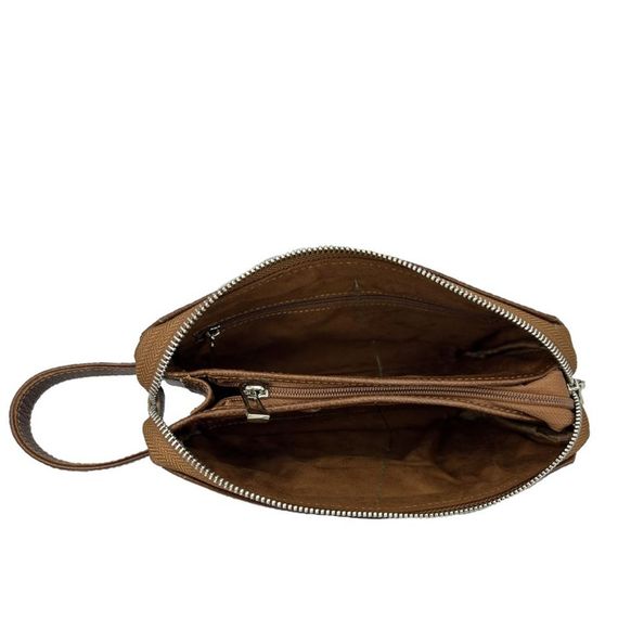 Diga Hakiki Deri 3006 Dopp Kit El Çantası Taba - صورة 2