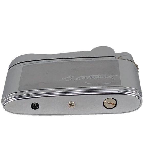 Atatürk İmzalı İbelo Tarz Gazlı Çakmak Gümüş Renk - fotoğraf 4