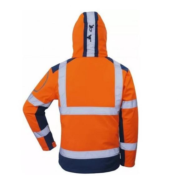 Softshell Reflektörlü İş Montu Su Geçirmez Ceket Turuncu - صورة 3