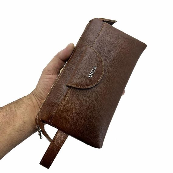 Diga Hakiki Deri 3006 Dopp Kit El Çantası Taba - صورة 5