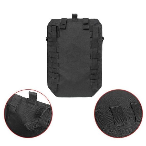 Тактичний рюкзак Taktikal TK1003 Molle з водним резервуаром, чорний, модульна система, 3L, 1000D нейлон, водовідштовхувальний, для вишуканої гідратації - фото 5