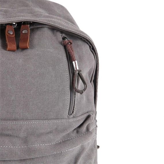 Рюкзак Ççs London 51568 с USB виходом сірий, канвас, 1 основне відділення, 15,6'' для комп'ютера, 2 передніх кишені, регульовані ремені - фото 5