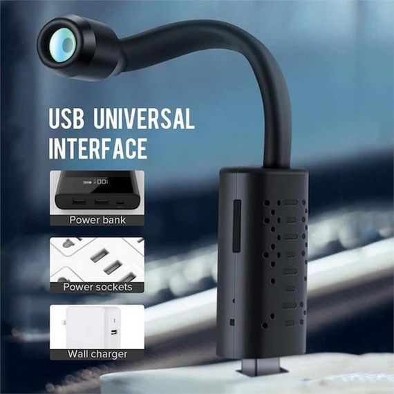 Микро Wi-Fi USB-камера для живых трансляций, черная, поддержка 128 ГБ, запись без интернета, управление движением, низкое энергопотребление - фото 5