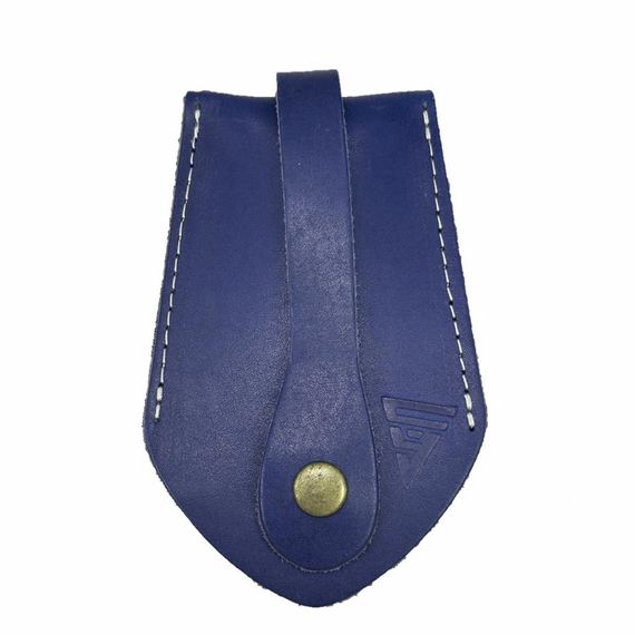 Genuine Leather Keychain Blue - photo 1