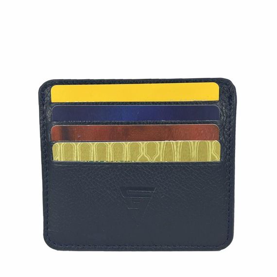 Hakiki Deri 8 Gözlü Kartlık Koyu Lacivert - photo 1