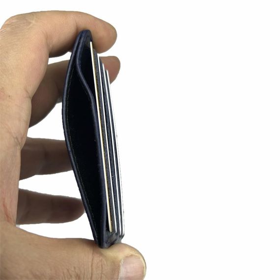 Hakiki Deri 8 Gözlü Kartlık Koyu Lacivert - photo 2