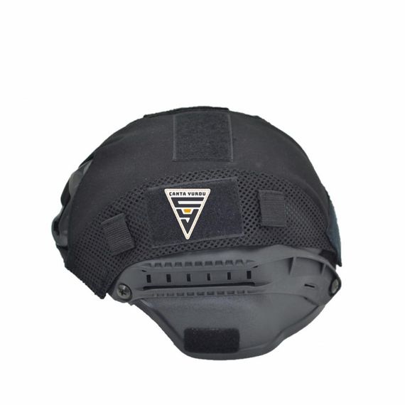 خوذة بلاستيكية Airsoft Paintball التكتيكية مع باندانا سوداء - صورة 1
