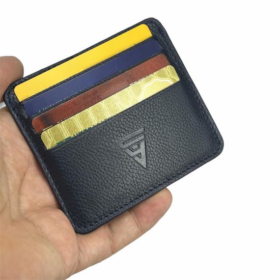 Hakiki Deri 8 Gözlü Kartlık Koyu Lacivert - photo 3