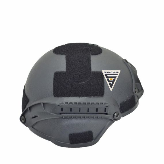 خوذة بلاستيكية Airsoft Paintball التكتيكية مع باندانا سوداء - صورة 3