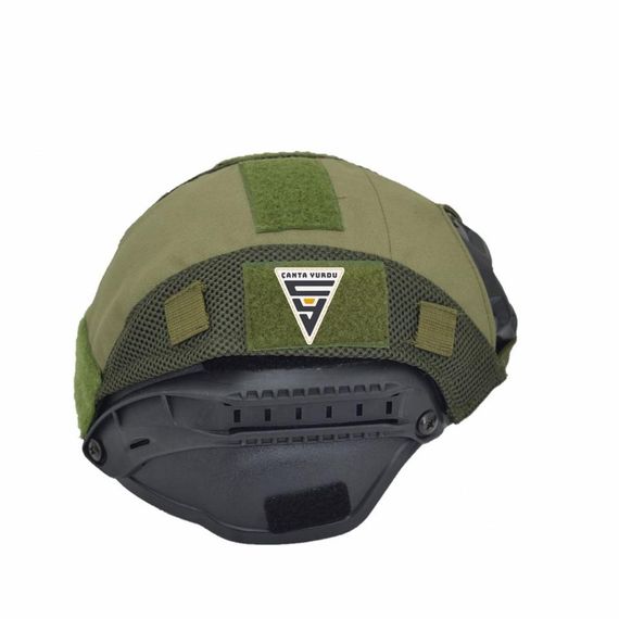 كرات الطلاء البلاستيكية التكتيكية Airsoft Kask Haki Bandanalı - صورة 1