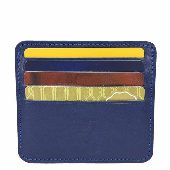 Hakiki Deri 8 Gözlü Kartlık Lacivert - photo 1