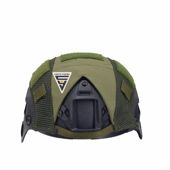 كرات الطلاء البلاستيكية التكتيكية Airsoft Kask Haki Bandanalı - صورة 5
