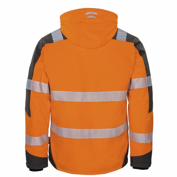 Reflektörlü Su Geçirmez Termal Softshell İş Montu Turuncu - fotoğraf 2