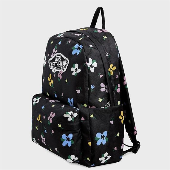 Vans Old Skool Klasik Sırt Çantası Çiçekli Siyah - fotoğraf 3