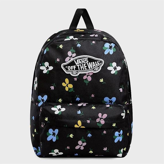 Vans Old Skool Klasik Sırt Çantası Çiçekli Siyah - fotoğraf 1