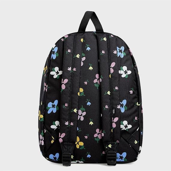 Vans Old Skool Klasik Sırt Çantası Çiçekli Siyah - fotoğraf 2