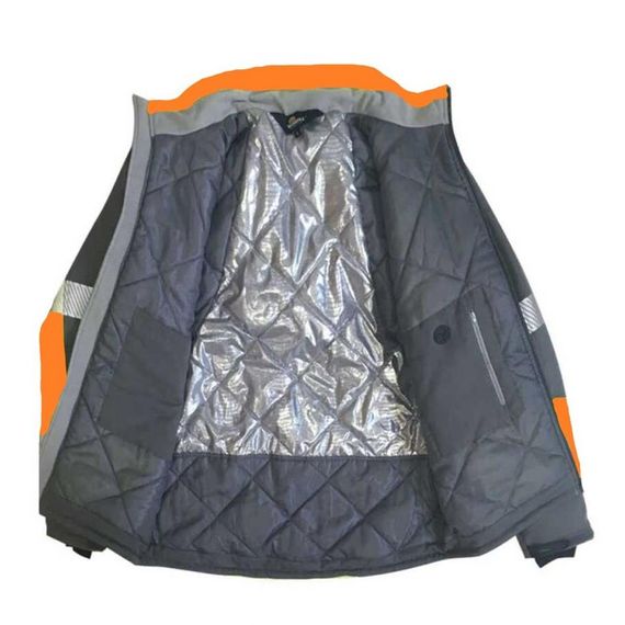 Reflektörlü Su Geçirmez Termal Softshell İş Montu Turuncu - fotoğraf 4