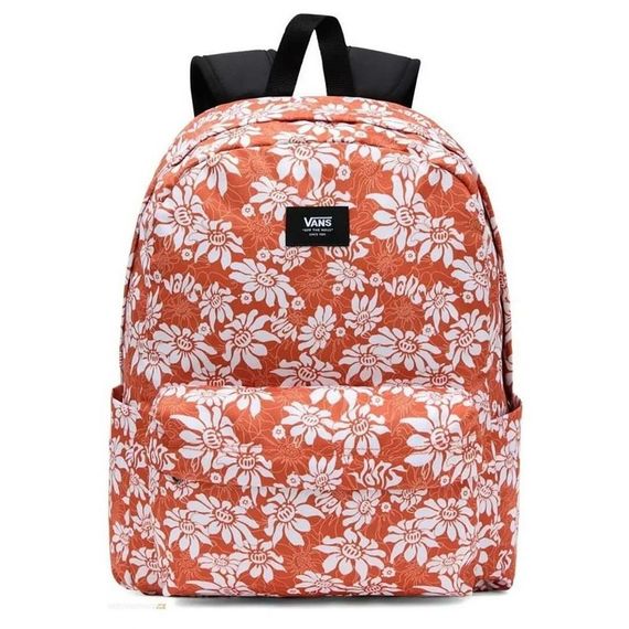 Vans Old Skool 22L Sırt Çantası Çiçekli Turuncu - fotoğraf 1
