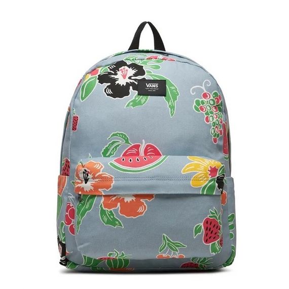 Рюкзак Vans Old Skool 22L квітковий синій з органайзером, відділенням для 15'' ноутбука і кишенею для пляшки, екологічні матеріали - фото 1