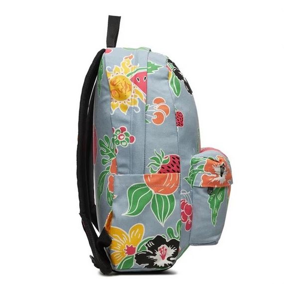Рюкзак Vans Old Skool 22L квітковий синій з органайзером, відділенням для 15'' ноутбука і кишенею для пляшки, екологічні матеріали - фото 3