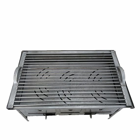 Нержавеющий мангал среднего размера 304 с двойной камерой для огня, местный продукт, легкая очистка, размеры 45X29X22 см - фото 5