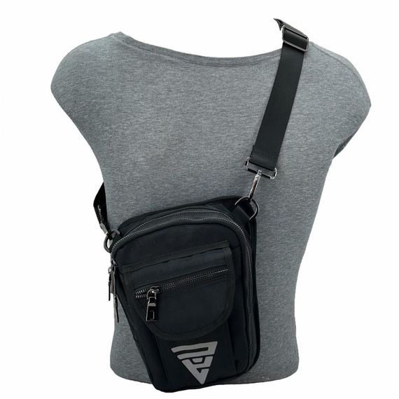 Reflektörlü Ca155 Motosiklet Kurye Pos Bel Bacak Çanta Siyah - fotoğraf 5