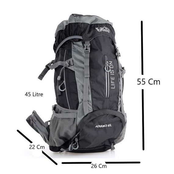 Young 40196 45 Litre Dağcı Sırt Çantası Siyah - fotoğraf 2