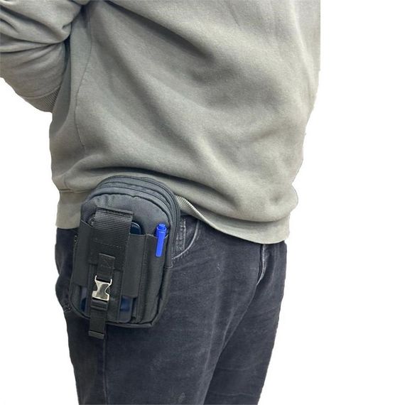 حقيبة خصر تكتيكية مع حاملة هاتف بنظام مولي 610D مضادة للماء، سعة 19x12x8 سم، مثالية للتخييم والصيد والأنشطة الخارجية - صورة 5