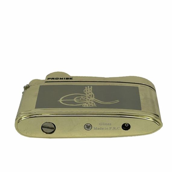 Osmanlı Tuğralı Gazlı Çakmak Altın Renk - photo 2