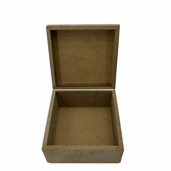 Комплект з п'яти маленьких дерев'яних коробок 11x11 см, коричневий, з гладкої медефи, для хобі та декору - фото 2