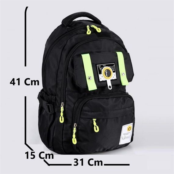 Young 51637 Okul Sırt Çantası Siyah - fotoğraf 5