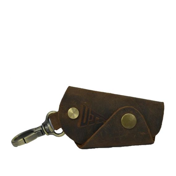 Genuine Leather Palm Keychain Brown - photo 4